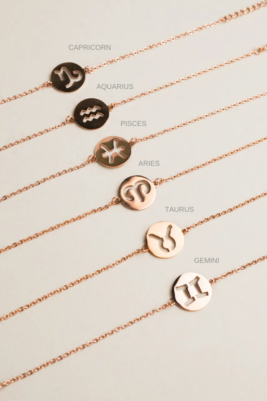 Horoscope Sign Chain Bracelet