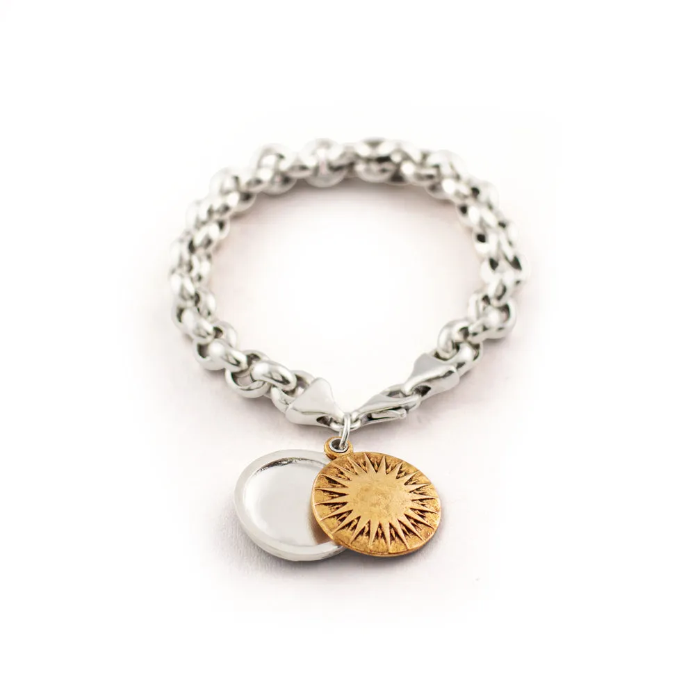 My Moon & Stars Locket Rolo Bracelet