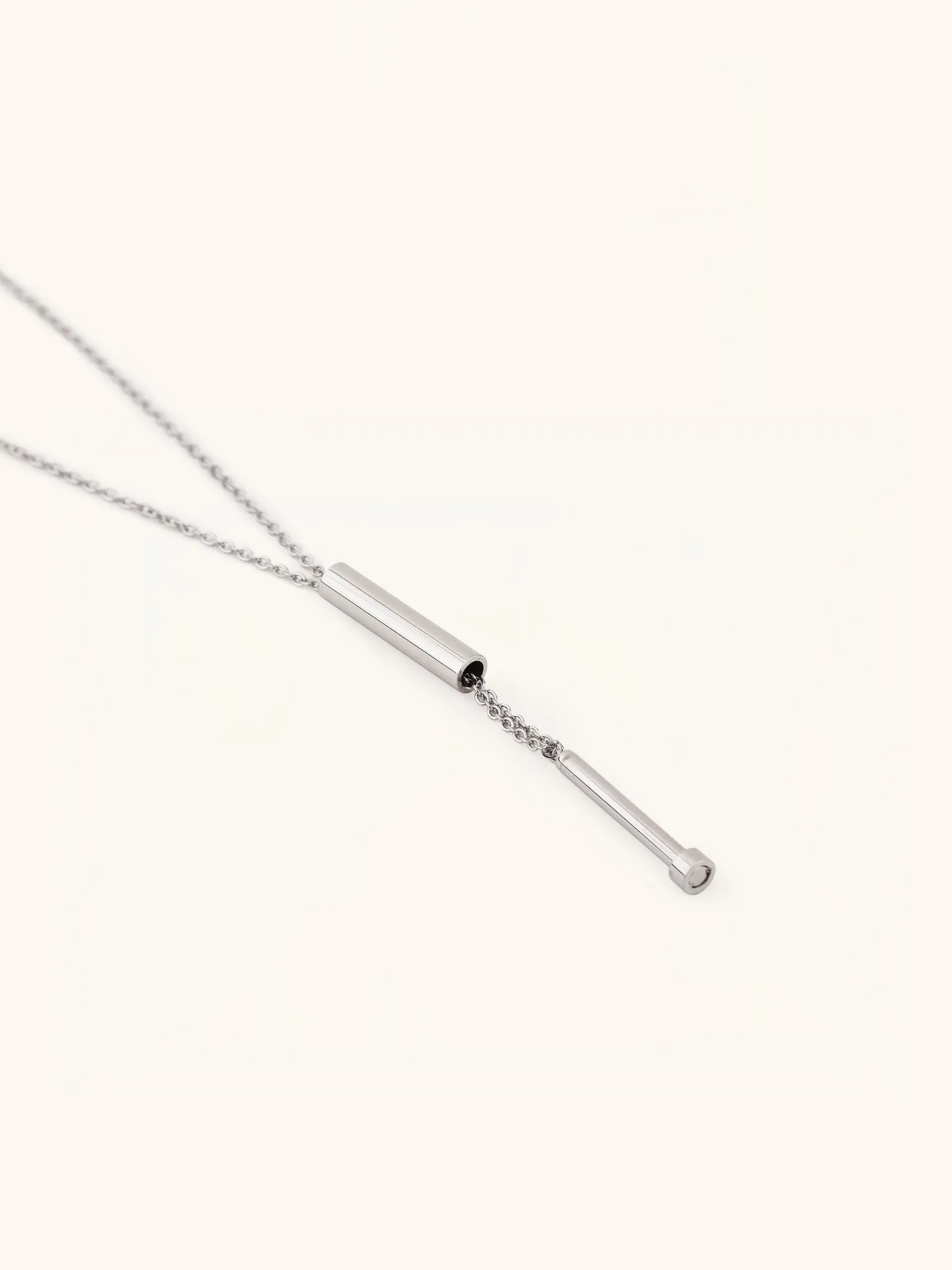 Round Cylinder Bar Engravable Necklace