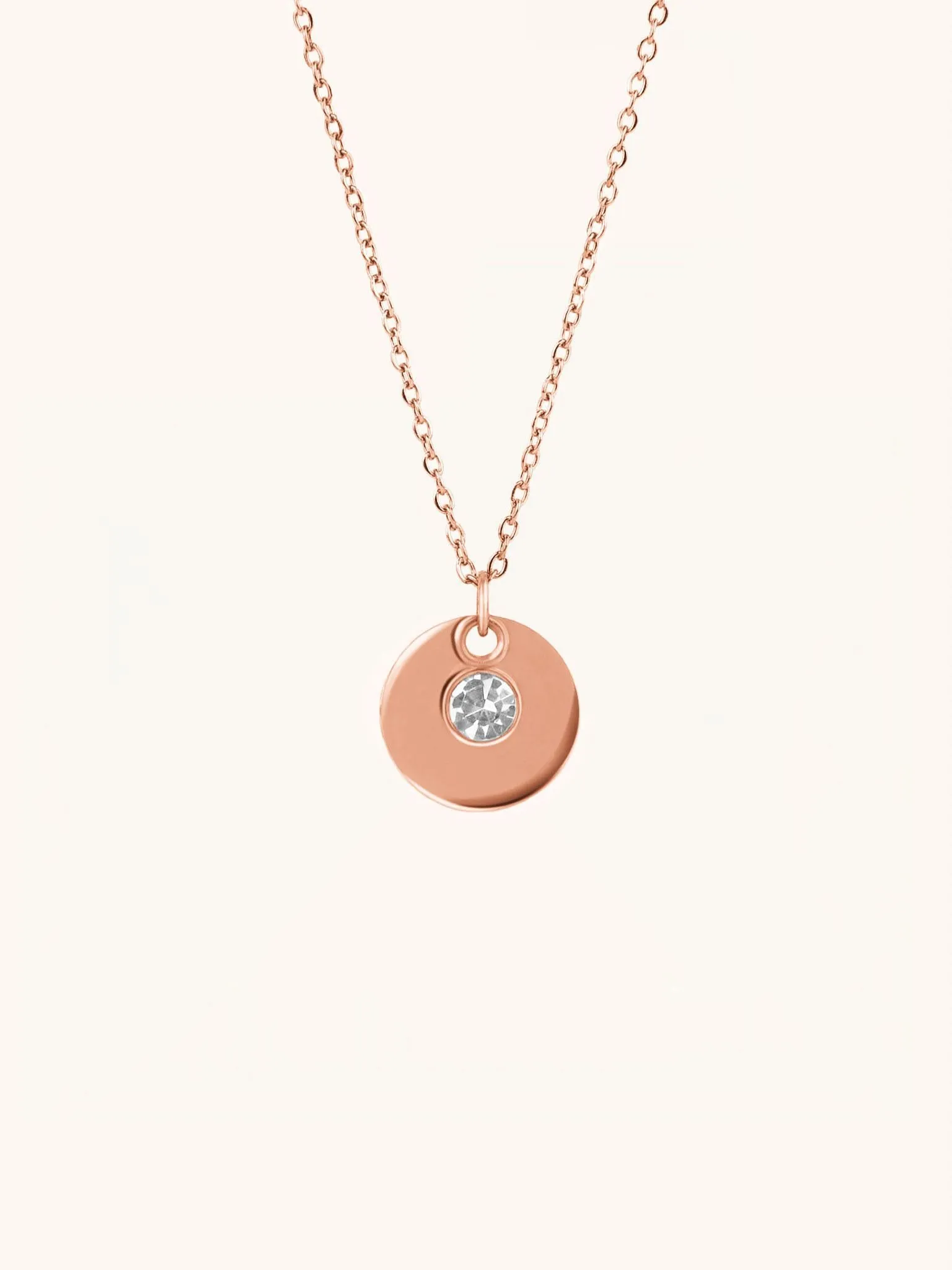 Round Pendant Engravable Necklace