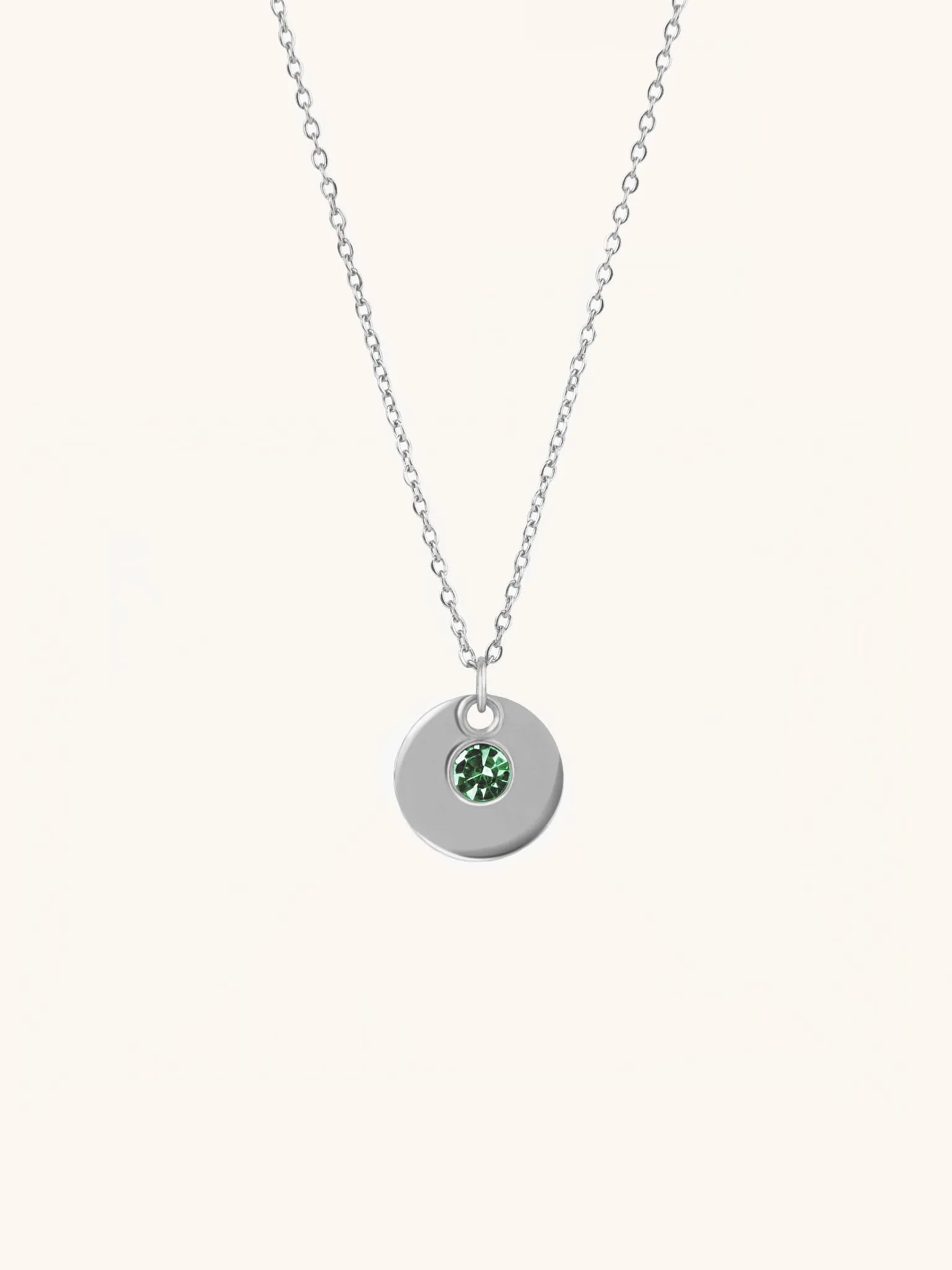 Round Pendant Engravable Necklace