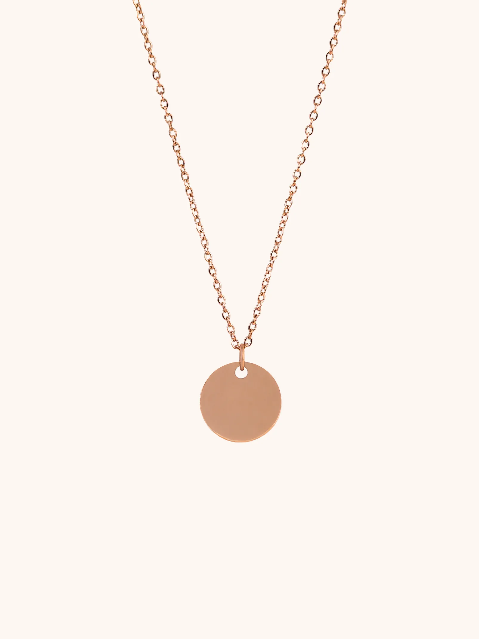 Round Pendant Engravable Necklace