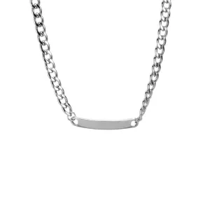 Statement Curb Chain Engravable Necklace