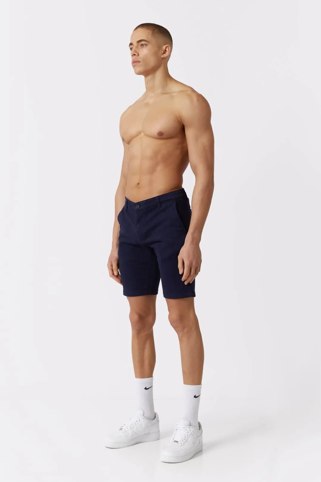 STRETCH CHINO SHORT - NAVY