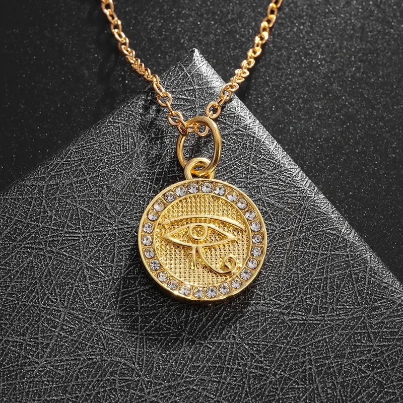 Stylish Pendants with an Ancient Egyptian-Inspired Eye of Horus Design, Offering Protection and Spiritual Significance for Men and Women