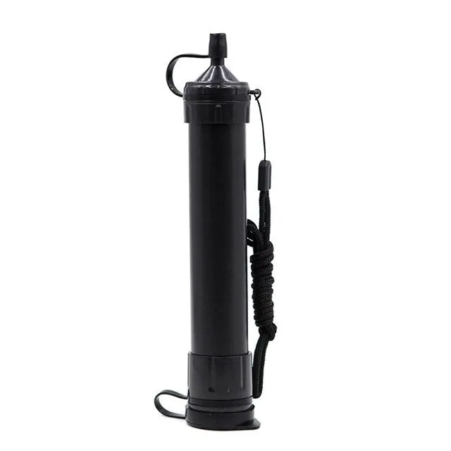 Water Filter With Straw Chemical-Free Attached Rope, Dock for Bottles