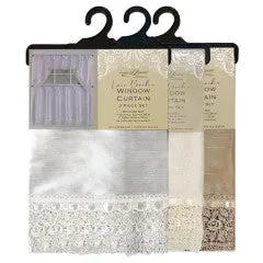 Wholesale roman faux silk Embroidered Window Curtain Set-