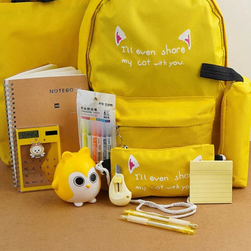 Yellow Theme Gift Stationery Bundle With Lamp