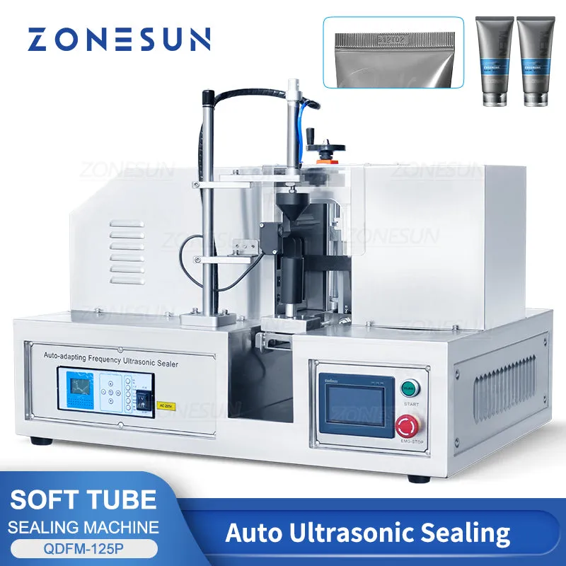 ZONESUN QDFM-125P Ultrasonic Soft Tube Sealing Machine with Date Coder